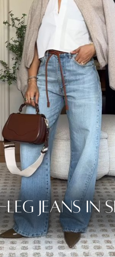 wide leg jeans in spring